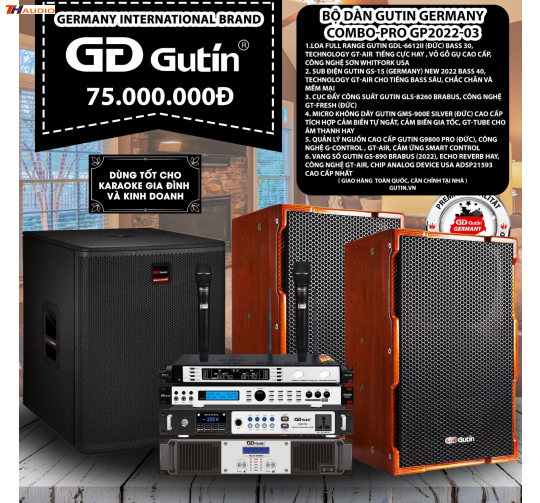 Bộ Dàn Karaoke Gutin Germanny Compo-PRO GP2022-03