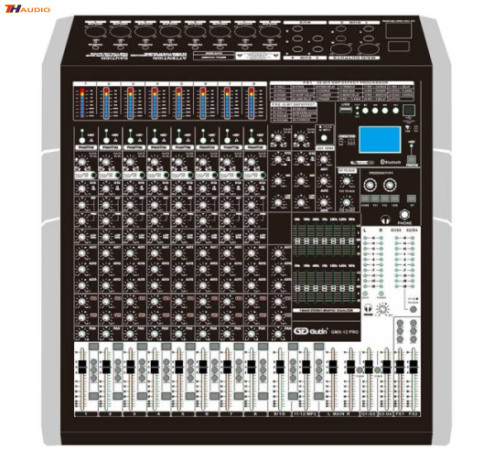 Mixer Sân Khấu GUTIN GMX12 PRO Bộ Sử Lý Dsp 48 Bit Với 2 Eff